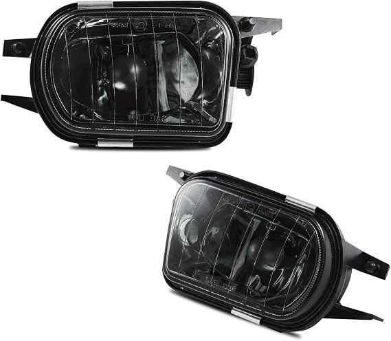 Fog Lights for Mercedes Benz C200 C230 C240 C320 C350 CL55/CL65/SL55/SL65 AMG CL500 CL600 CLK320 CLK500 SLK350 Base SL500 SL550 SL600 Convertible 2001-2009, A Pair (Smoke lens)