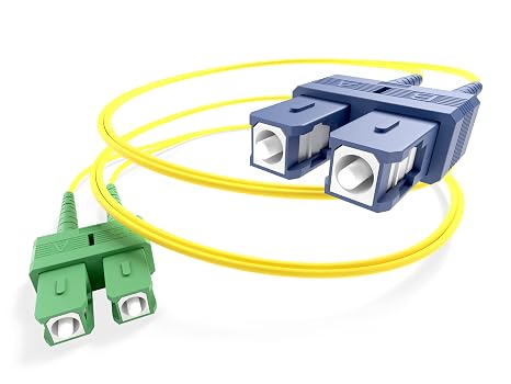 2M LC/APC-LC/APC Fiber Patch Cable OS2 Singlemode Duplex 100Gig OFNR, 2 Meter