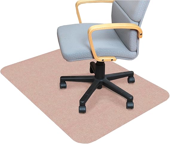 Sanko Chair Mat, Non-Slip Gaming Desk Mat, Floor Protection Mat, Anti-Slip, Just Place and Stick, 35.4 x 47.2 inches 90 x 120 cm, Beige, Made in Japan, KI-63