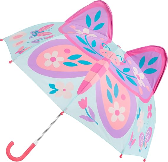 Stephen Joseph, 3D Pop Up Kids Umbrella, Cute Animals & Toddler Rain Umbrella Lightweight Easy Grip Handle for Boys Girls Ages 3-8