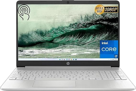 HP 15.6" Full HD Touchscreen Laptop, 16GB RAM, 1TB SSD Storage, Intel Core i7-1255U Processor up to 4.7GHz, Long Battery Life, HD Camera, HDMI, Windows 11, Natural Silver, W/GaLiMu