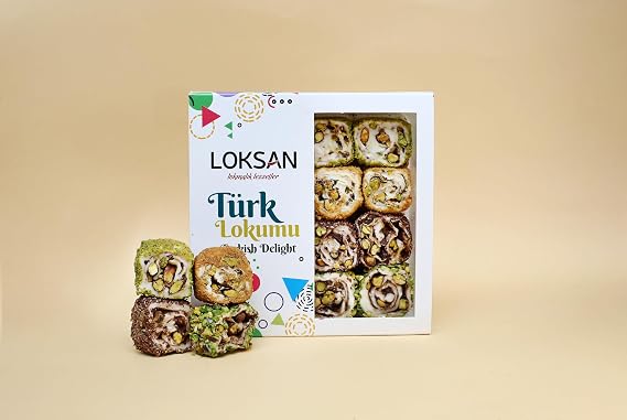 Özel Karışık Çeşit Antep Fıstıklı Sarma Lokum 300gr (FISTIK RÜYASI)