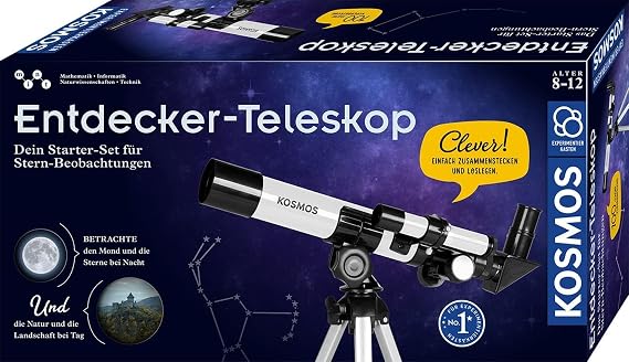 Kosmos Explorer Telescope Starter Set for Beginners and Children from 8 Years