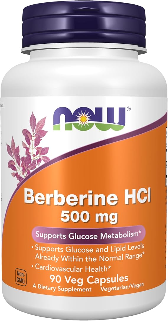 Now Supplements, Berberine HCL 500 mg, 90 Veg Capsules