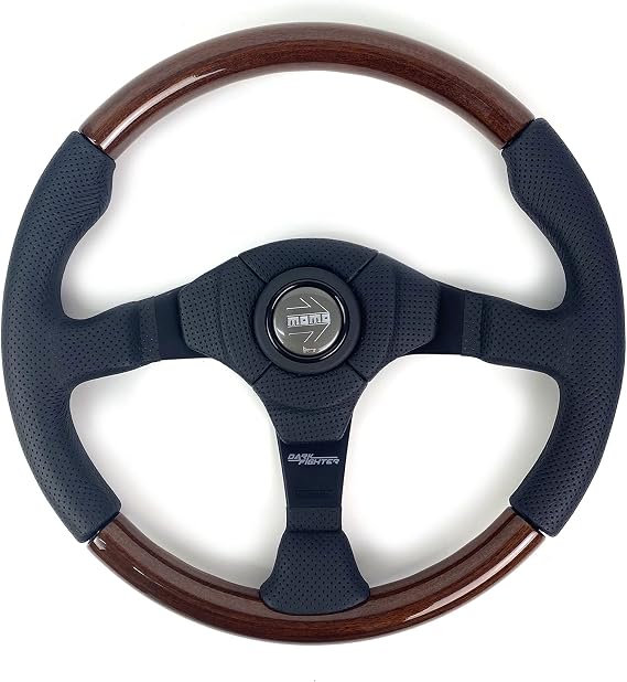 MOMO VDFIGHTER35W Dark Fighter Wood 35 Steering Wheel