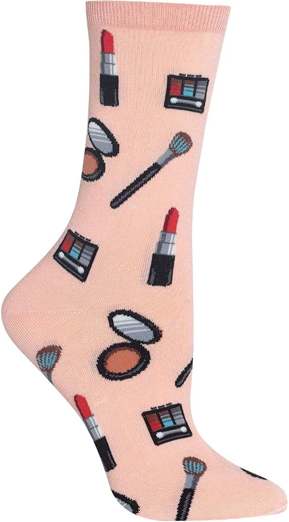 Hot Sox Womens Make Up Socks, Blush, 1 Pair, Womens Shoe 4-10