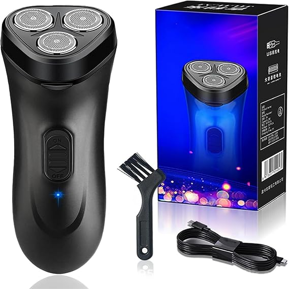 Electric Razor for Men,2025 Rechargeable Waterproof Cordless Wet Dry Electric Shavers with Cleaning Brush,Portable Face Shaver,Electric Razors for Fathers Husbands Boyfriend