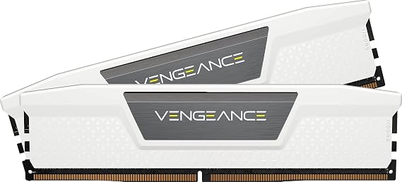 CORSAIR Vengeance DDR5 RAM 32GB (2x16GB) 6400MHz CL36-48-48-104 1.35V AMD Expo Intel XMP 3.0 masaüstü bellek – beyaz (CMK32GX5M2B6400Z36W)