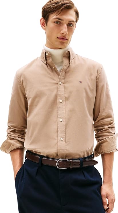 Tommy Hilfiger Men's Solid Corduroy Rf Shirt Mw0mw40486 L/S Shirt (Pack of 1)