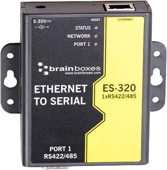 Brainboxes ES-320 ETHERNET 1 PORT RS422/485 ETHERNET DEVICE SERVER