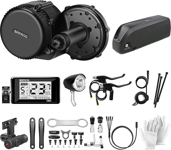 Bafang - BBS02B E-Bike Conversion Kit 750W 48V Mid-Drive Motor with Battery, C961 Display, 48V 15Ah Battery and Charger