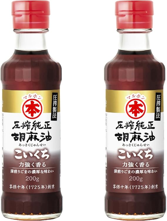 Maruhon Dark Toasted Pure Sesame Oil, 2 x 200 g