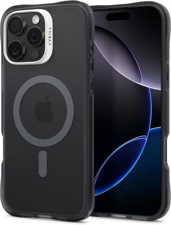 Spigen Ciel by CYRILL Apple iPhone 16 Pro Max ile Uyumlu MagSafe Kılıf UltraSheer Mag Sararmaya Dayanıklı Hava Kanalı Teknolojisi™ Askeri Sınıf Koruma Space Gray Mat Kapak - ACS08244