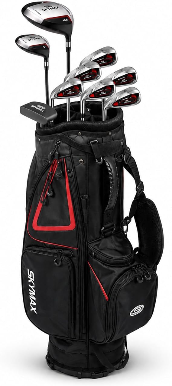 Skymax Complete Boxed Golf Set – Men’s & Women’s Golf Clubs Package with Bag, Driver, Fairway Wood, Irons & Putter