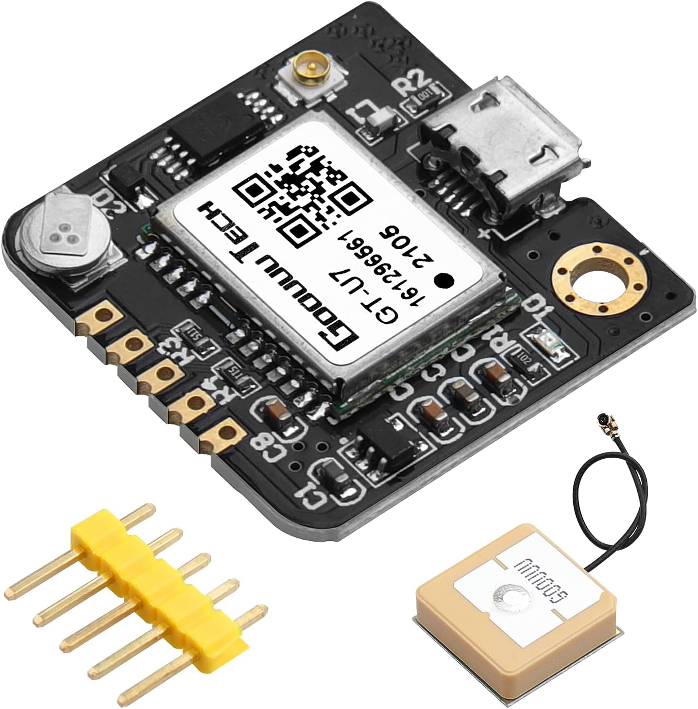 GPS Module Receiver,Navigation Satellite Positioning NEO-6M Arduino GPS, Drone Microcontroller, GPS Receiver Compatible with 51 Microcontroller STM32 Arduino UNO R3 with Antenna High Sensitivity