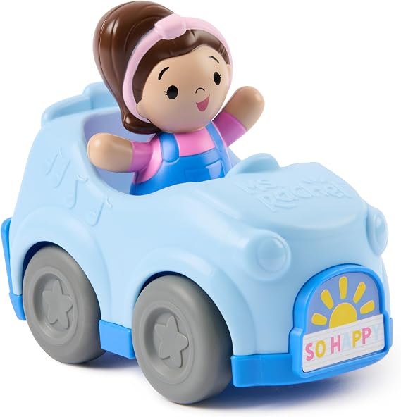 Ms. Rachel 1-2-3 Roll! Vehicle with Click-in Figure & Pull Back Action, Educational Toys & Toddler Toys for Girls & Boys Ages 1-3Y+