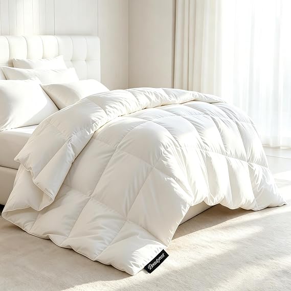 Beautyrest AllSeason White Goose Feather Down Fiber Duvet Insert King Size