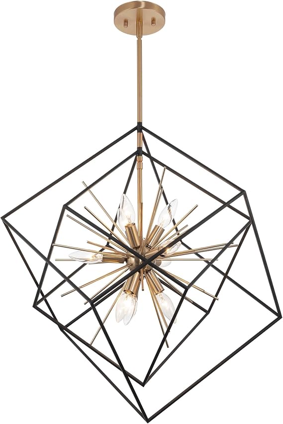 Kira Home Berkshire 27" Large Modern 9-Light Sputnik Chandelier for Kitchen