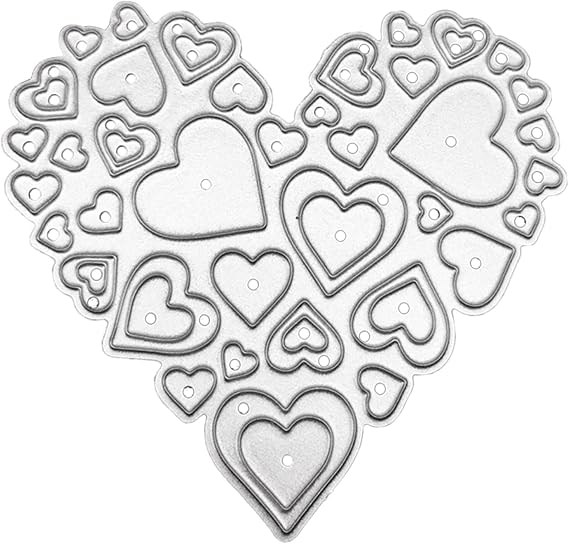 Die Cuts for Card Making,Love Heart Metal Cutting Dies Scrapbooking Stencil Die Cuts Card Embossing DIY Photo Album Template Mold Decoration