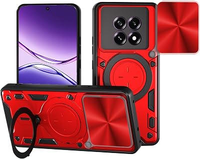 Compatible with Oppo F29 5G Case Cover,with Slide Camera Lens Cover Compatible with Oppo A5 2025 PKQ110 China  F29 5G Case Red