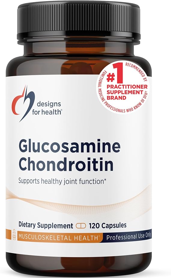 Designs for Health Glucosamine Chondroitin - Glucosamine Sulfate + Chondroitin Sulfate Supplement - Supports Healthy Joint Function (120 Capsules)