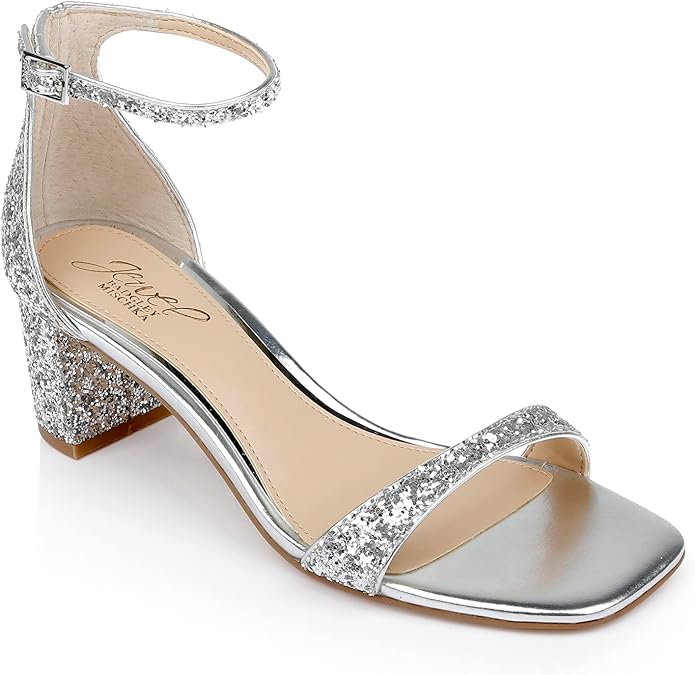 Jewel Badgley Mischka Reese Simple Block Heel Sandal