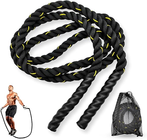 Boxing Skipping Rope for Adults Fitness, Weighted Jump Rope for Men Women, Heavy Skipping Rope Workout for Muscles Building