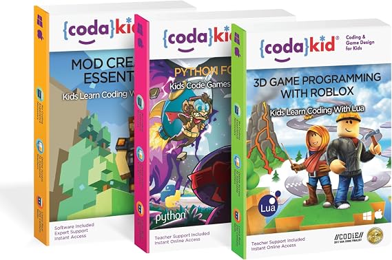 CodaKid Ultimate Coding Bundle for Kids Learn Lua with Roblox, Java with Minecraft Mods, and Python Game Development 230+ Hours of Award-Winning STEM Courses Ages 9+ PC & Mac