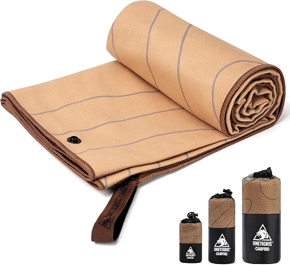OneTigris Quick Dry Towel,Super Absorbent Microfiber Camping Towel with Bag