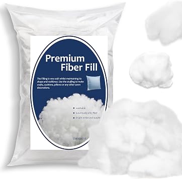 Bupete 2.6lb/1200g Polyfill Stuffing, (3.5oz~2.6lb) Pillow Stuffing, Stuffing for Pillows, Stuffing for Stuffed Animal Crafts, Polyester, Fiber Fill, Polyester Fiberfill Stuffing, Cushions Stuffing