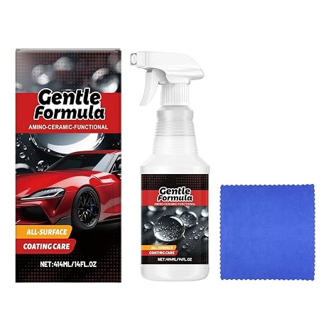 Nano Ceramic Car Coating - 414ml High Gloss Polish Spray | Protective Ceramic Coatings for Vehicle Exterior Shine Repair Motorcycle Truck SUV Sedan RV Detailing Trim in Daily Use