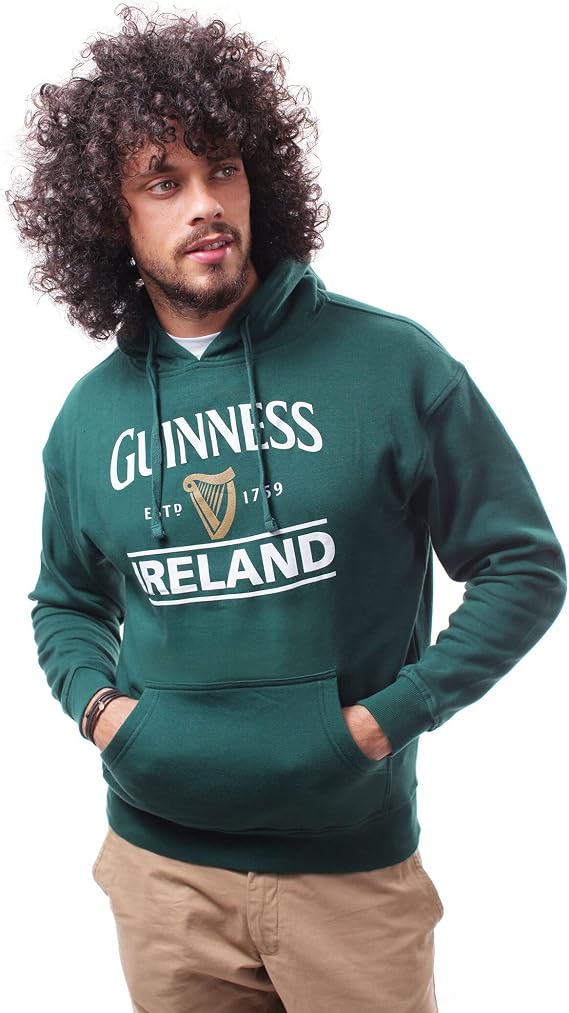 Guinness Green Ireland Harp Unisex Pullover Hoodie Hooded Sweatshirt