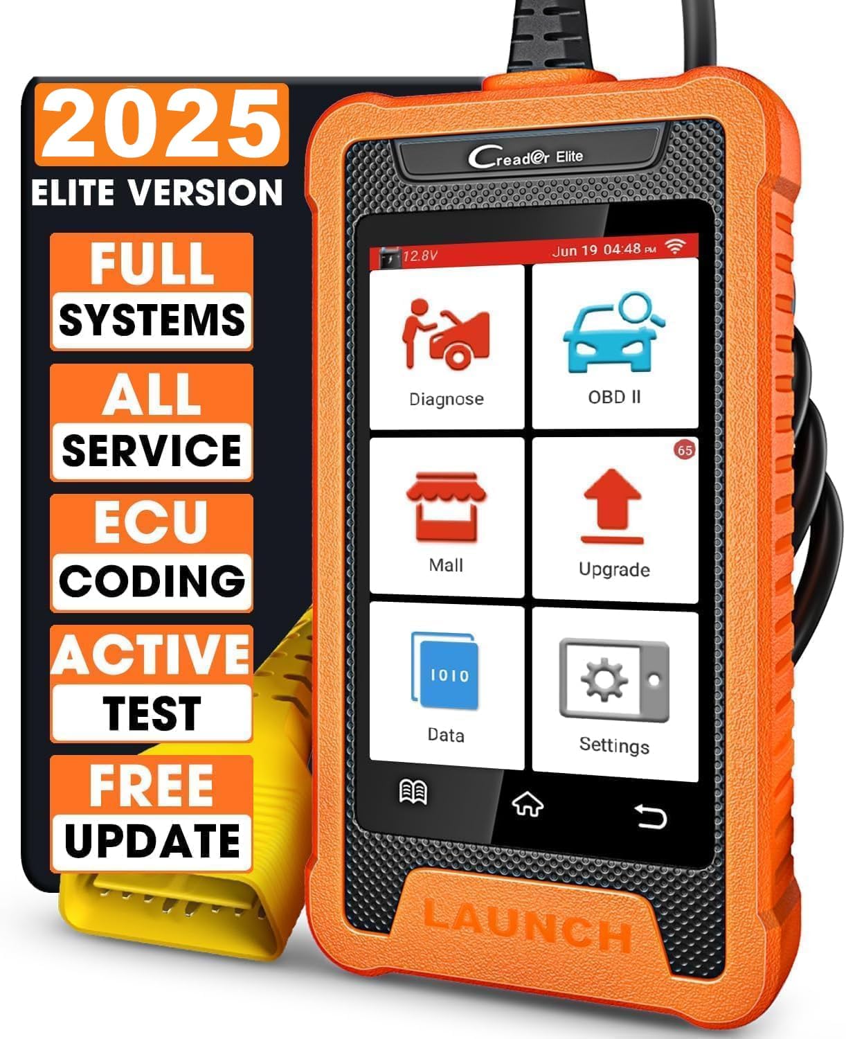 LAUNCH X431 Creader Elite for BMW OBD2 Full System Code Reader, 31 Reset Function, Bi-Directional Car Diagnostic Tool for BMWMINIRR, ECU Coding, BAT OBDII Scanner Lifetime Update