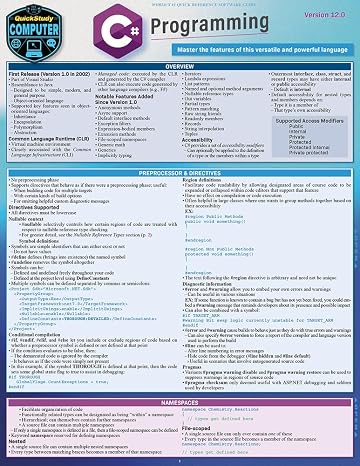 C# Programming: a QuickStudy Laminated Reference Guide