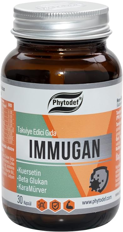 Phytodef Immugan + Kuersetin + Beta Glukan + Kara Mürver - 30 Kapsül