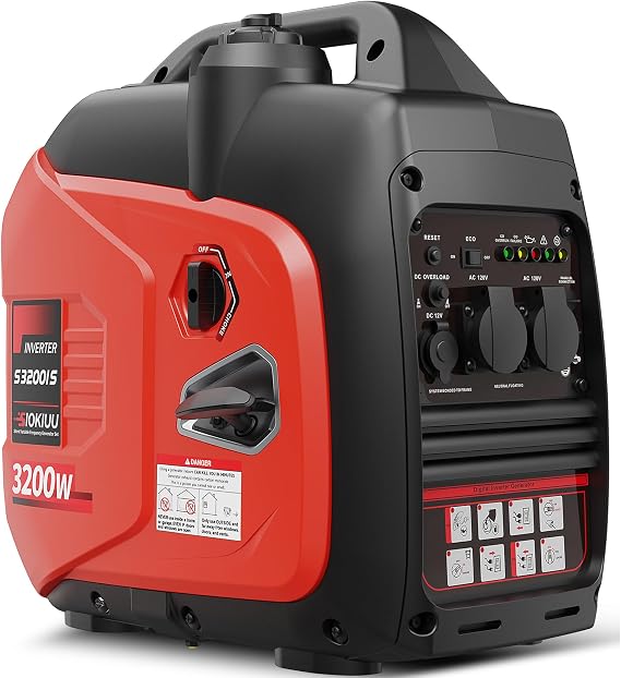 3200W Portable Generator Super Quiet Inverter Generator Ultra Lightweight for Home Backup Outdoor Camping, CO Sensor Protect, EPA, ECO Mode