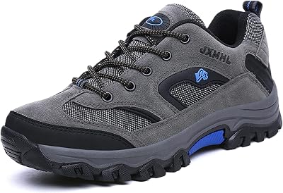 hongrenamz Mens Walking Lightweight Breathable Low Rise Hiking Trekking Waterproof Trainers
