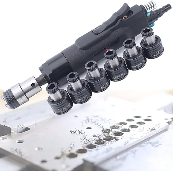 Pneumatic Tapping Machine, Straight Pneumatic Tapping Tool with 6 Chucks/self-Locking, Suitable for Mechanical Engineering