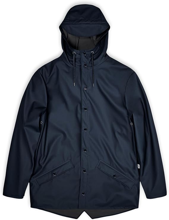 RAINS Waterproof Jacket Hooded Lightweight Raincoat, Men and Women