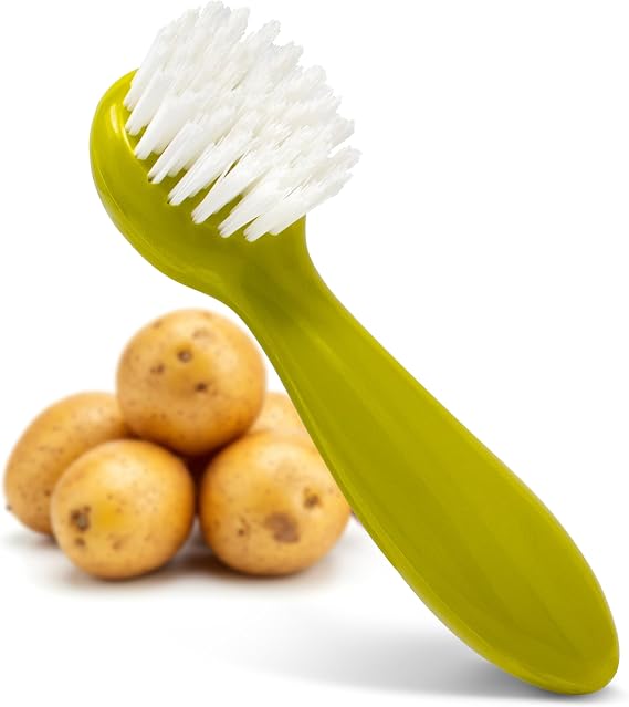 Joie Potato Scrub Brush, Ergonomic Easy Grip Handle, Cleans Fruits and Vegeables of All Types