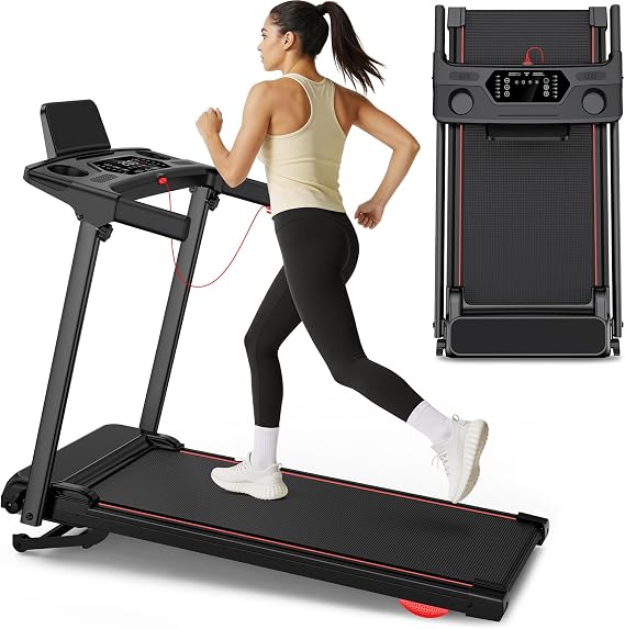 Foldable Walking Pad Treadmill with 0-15% Auto Incline for Home
