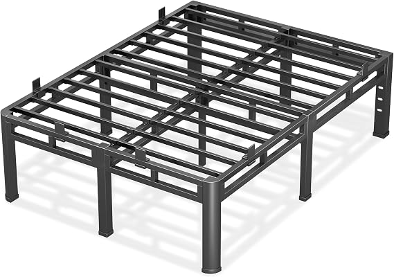 Bed Frame Full 24 Inch Tall,2in1 Double Layer Heavy Duty Metal Platform