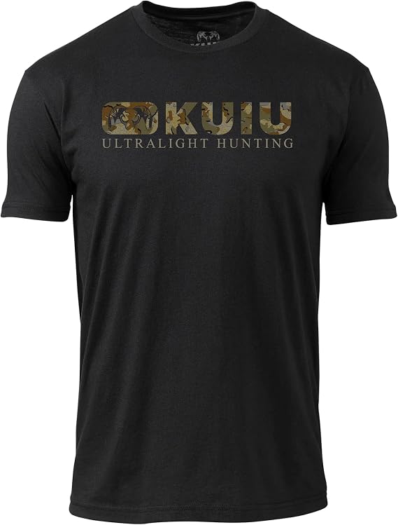 KUIU Valo Block Logo T-Shirt, Cotton-Poly Blend, Pre-Washed Crew Neck Tee