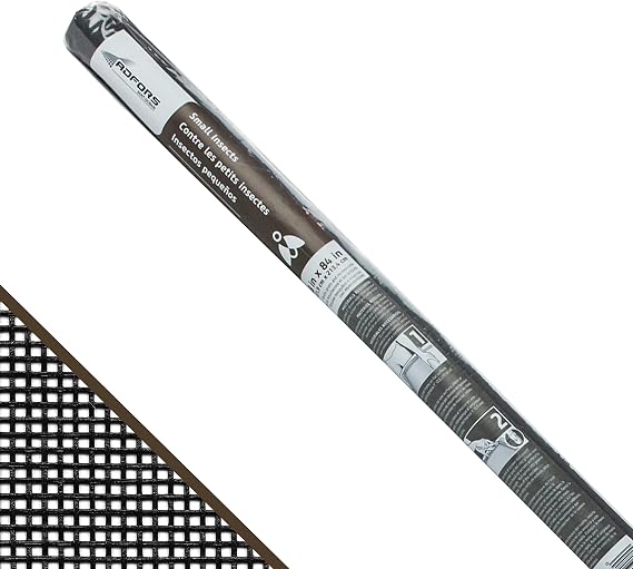 ADFORS Small Insect Screen, 48 inches x 84 Inches Roll - Tiny Insect Replacement Screen for Windows and Doors - Charcoal