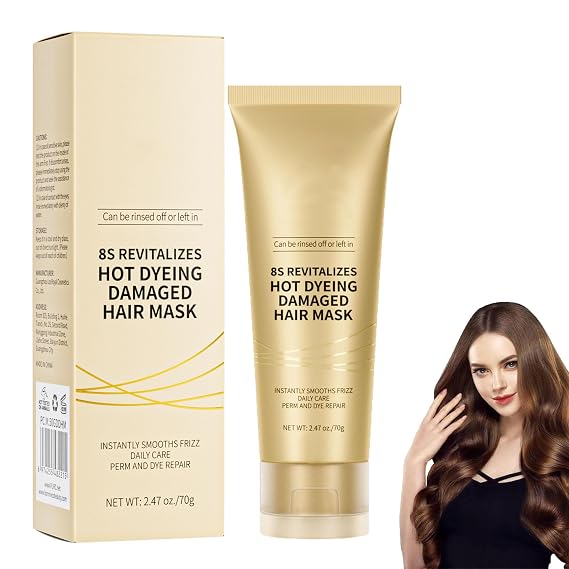 8 Seconds Revitalizing Hair Mask,8s Revitalizes Hot Dying Damaged Hair Mask,Magical Hair Mask,8 Seconds Keratin Hair Mask,Hair Dye Repair Mask,Deep Moisture Repair Mask,For All Hair (1PC)