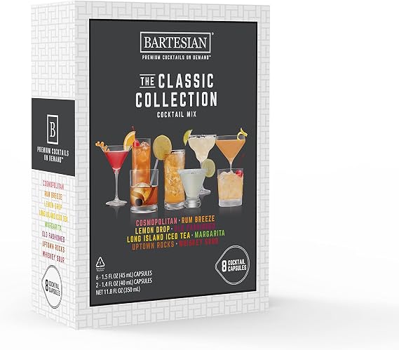 Bartesian クラシックコレクション カクテルミキサーカプセル バラエティパック 8個入り バルテシアンプレミアムカクテルメーカー用 55417