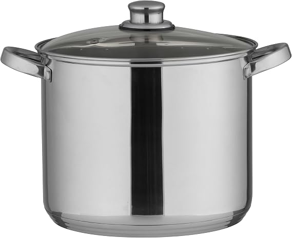 Axentia Universal Pot, Stainless Steel, Stainless Steel, Silver, 10 Liter Volumen