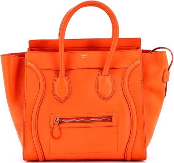 Pre-Loved Luggage Bag Smooth Leather Mini, Orange
