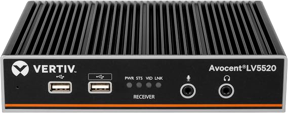 Vertiv Cybex LV5520R-400 Longview 5520 KVM Extender Receiver Dual Head 4K