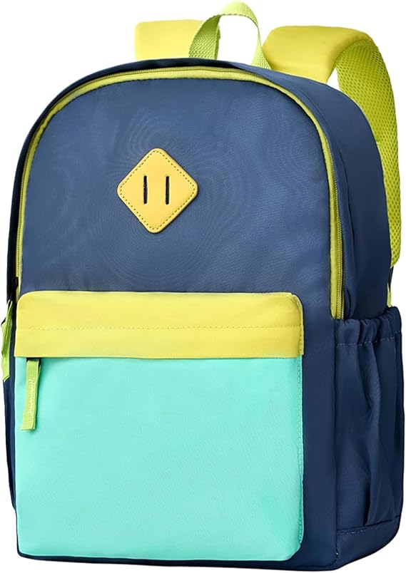 NICE CHOICE Toddler Mini Backpack for Boys Girls, Kindergarten Preschool Elementary School Backpack Bag for Little Kids Child, Travel & Everyday Use(15'', Blue-Yellow)